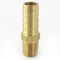 Interstate Pneumatics Brass Hose Barb Fitting, Connector, 1/2 Inch Barb X 1/4 Inch NPT Male End, PK 6 FM48-D6